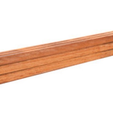AV Hardhouten paal geschaafd met V-groef, gepunt 6,5x6,5x200 cm.