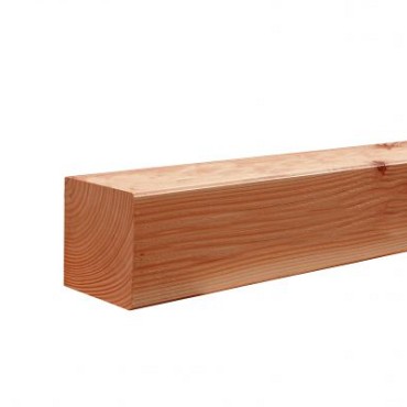 Douglas geschaafde paal 6,5x6,5x400 cm, onbehandeld.