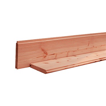 Douglas geschaafd blokhutprofiel 2,8x19,5x300 cm, onbehandeld.