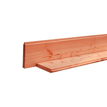 Douglas geschaafd blokhutprofiel 2,8x19,5x300 cm, groen geïmpregneerd.