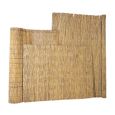 Rietmat 1,5/2 cm dik met perlondraad gebonden per 5 halmen 100x200 cm.