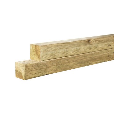 Midden-Europees vuren geschaafde paal 6,7x6,7x270 cm.