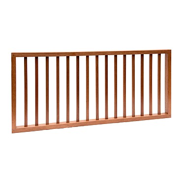 Hardhouten spijlenhek, 180x80 cm. Frame 4,5x7 cm, spijlen 2x3 cm.