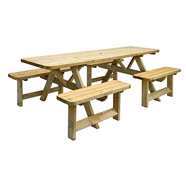 Picknicktafel Family, bladmaat 70x240 cm.