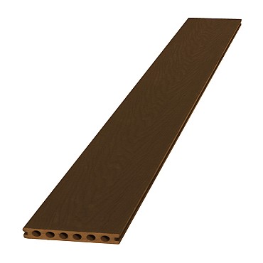 Composiet dekdeel houtstructuur (co-extrusie) 2,3x14,5x420 cm, bruin.