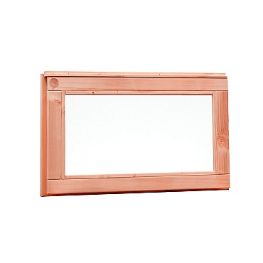 Douglas vast raam met melkglas. 72x40 cm, onbehandeld.