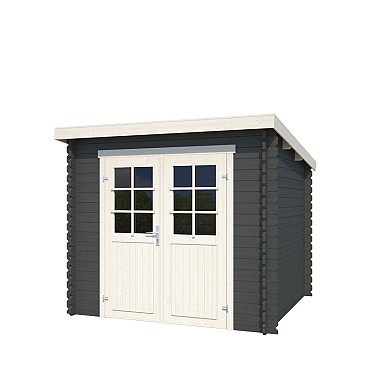 Blokhut Indi 230x175 Carbon Grey-wit