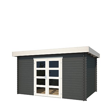 Blokhut Mikkel 380x275 Carbon Grey