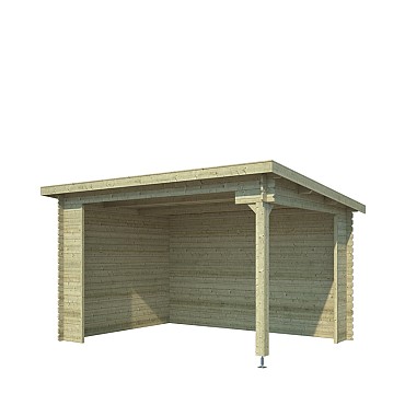 Blokhut Lara 380x275 (groen geïmpregneerd)