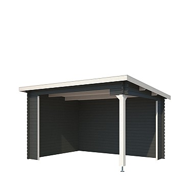 Blokhut Lara 380x275 Carbon Grey