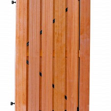 Hardhout plankendeur 100x180 cm op zwart stalen frame