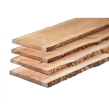 Douglas fijnbezaagd schaaldeel 1,9x12-25x400 cm, onbehandeld.