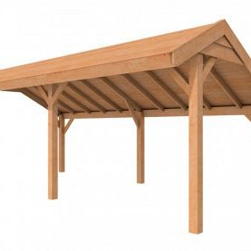 Douglasvision kapschuur Comfort 600x250 cm, kleurloos geïmpregneerd.