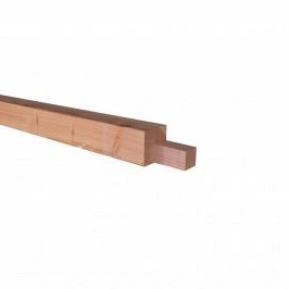 Douglas geschaafde hoekstaander met inkeping t.b.v. zelfbouw 14x14x240 cm, onbehandeld.