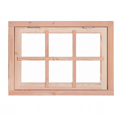 Douglas 6-ruits uitzetraam. 90x70.3 cm, onbehandeld.
