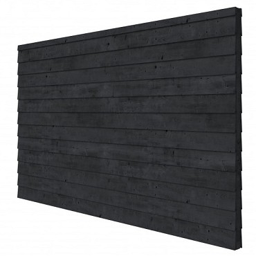 Douglas buitenverblijf Comfort/DHZ achterwand Zweeds rabat dubbelzijdig 371 cm, zwart geïmpregneerd.