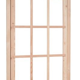 Douglas 9-ruits uitzetraam. 91x136 cm, groen geïmpregneerd.