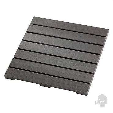 WPC-antraciet FSC tuintegel 7/3L 12mm 24x500x500mm massief glad bc