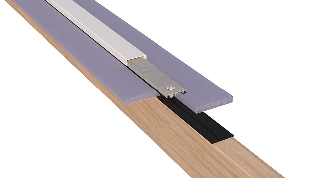 Pext Polycarbonaat Dakpakket - 4060x3000 muuraanbouw - antraciet - polycarbonaat opaal