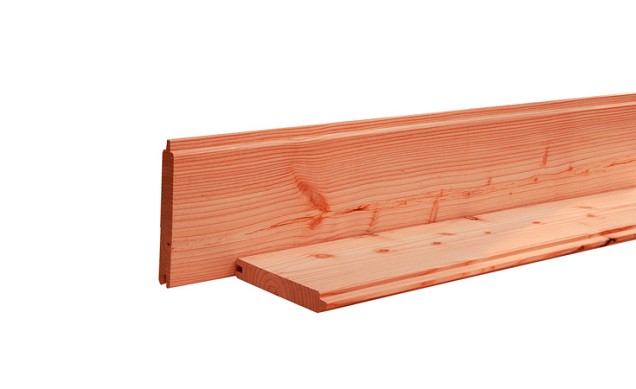 Douglas geschaafd blokhutprofiel 2,8x19,5x300 cm, onbehandeld.