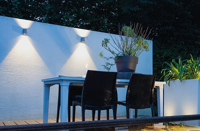 Ace Up-down Wall light 12V/7W LED Alu. Rose Silver Warm White