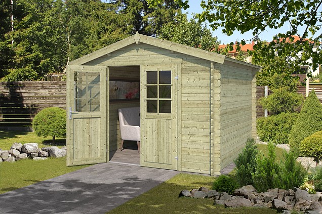 Blokhut Norah 275x 230 geïmpregneerd (olijfgroen)