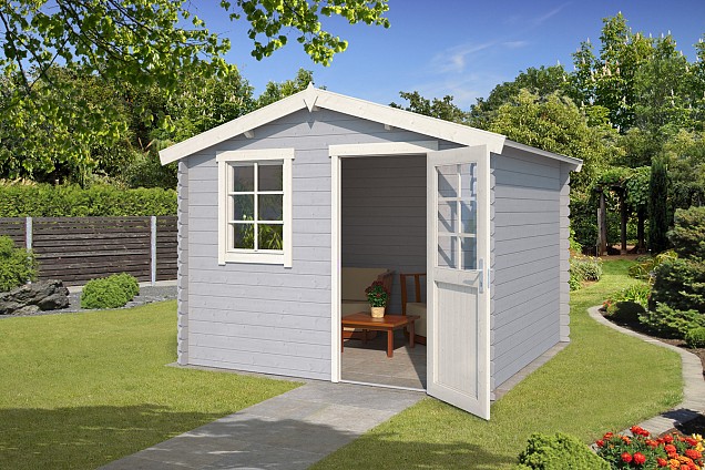 Blokhut Nina 275x230 Platinum Grey