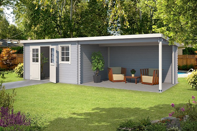 Blokhut Aida 760x275  Platinum Grey
