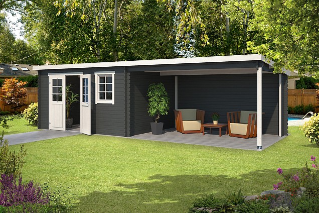 Blokhut Aida 760x275 Carbon Grey