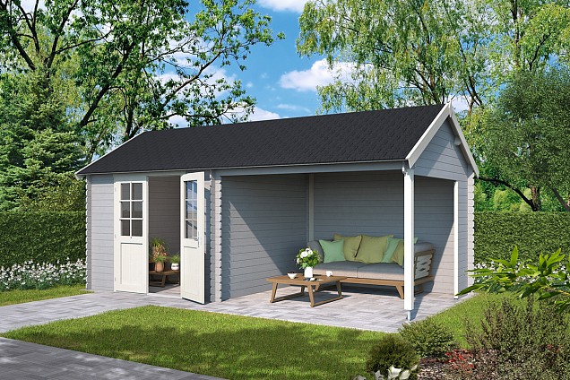 Blokhut Fraya 575x275 Platinum Grey