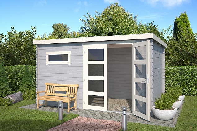 Blokhut Timian 380x230 Platinum Grey