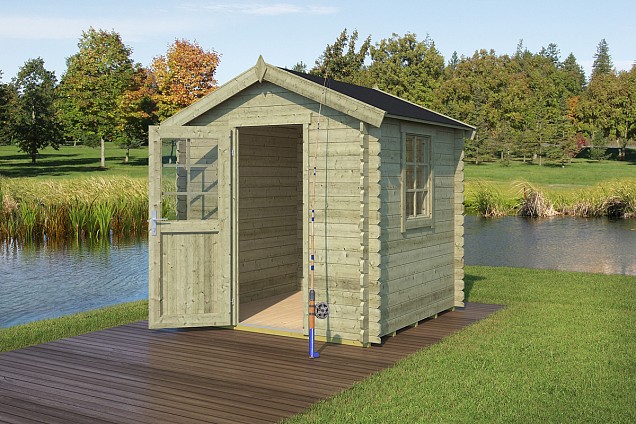 Blokhut Wels 230x230 Olijfgroen Geïmpregneerd