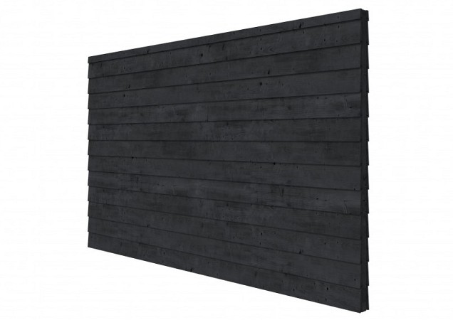 Douglas buitenverblijf Comfort/DHZ achterwand Zweeds rabat dubbelzijdig 371 cm, zwart geïmpregneerd.