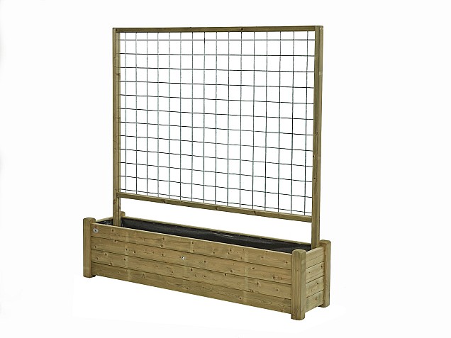Bloembak Horst 40x180cm met rek
