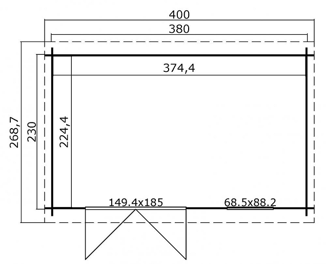 Blokhut Amira 380x230