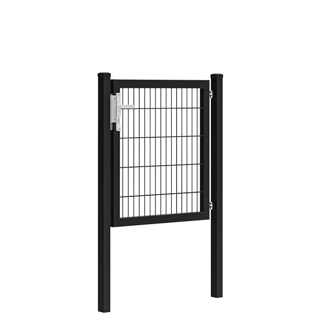 Hillfence metalen enkele poort Premium-line inclusief slot, 100 x 100 cm, zwart.