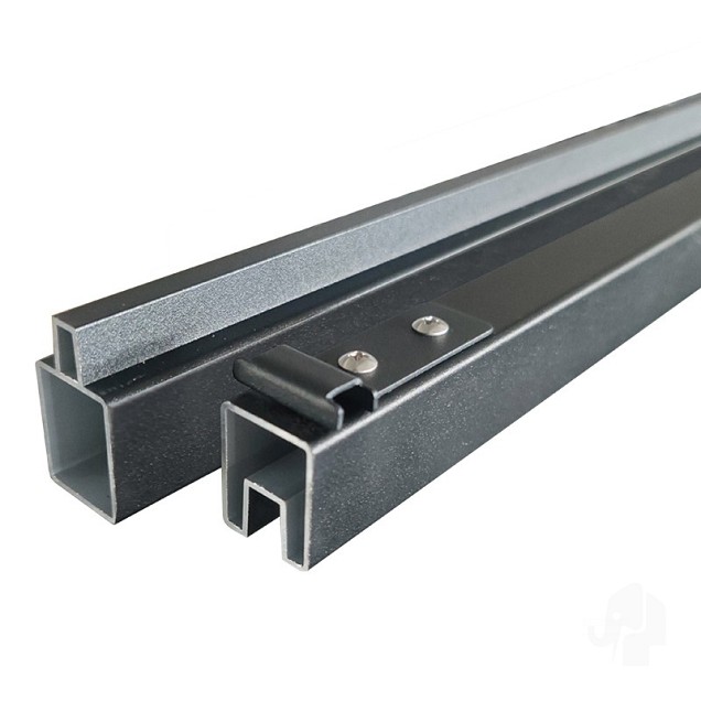 Aluminium regel "Mix&Match" 20x25x1800mm antraciet 2 stuks