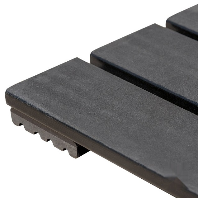 WPC-antraciet FSC tuintegel 7/3L 12mm 24x500x500mm massief glad bc