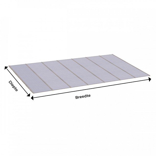 Pext Polycarbonaat Dakpakket - 8060x3000 muuraanbouw - blank aluminium - excl. glas
