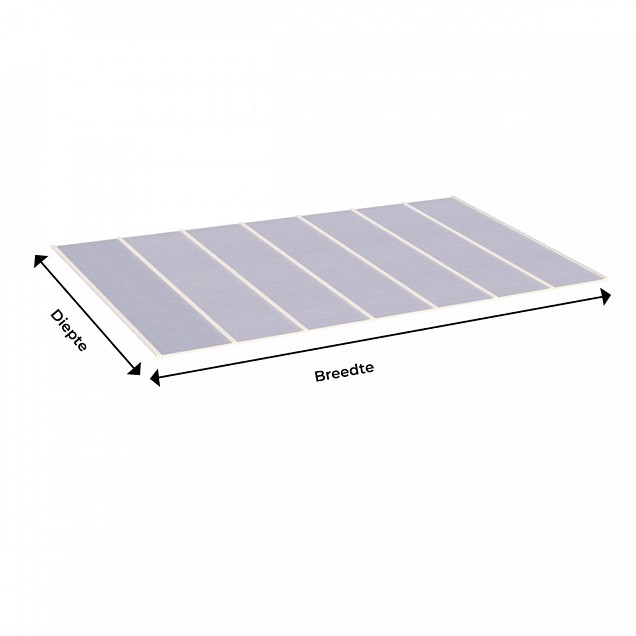 Pext Polycarbonaat Dakpakket - 4060x3000 muuraanbouw - antraciet - polycarbonaat opaal
