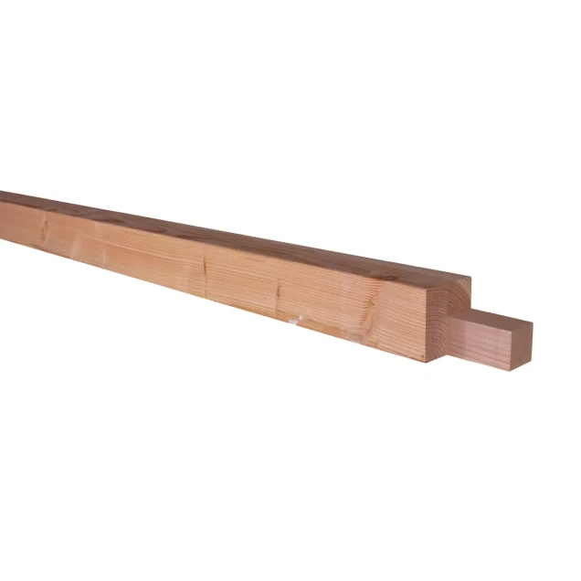 Douglas fijnbezaagde hoekstaander met inkeping t.b.v. zelfbouw 15x15x240 cm, onbehandeld.