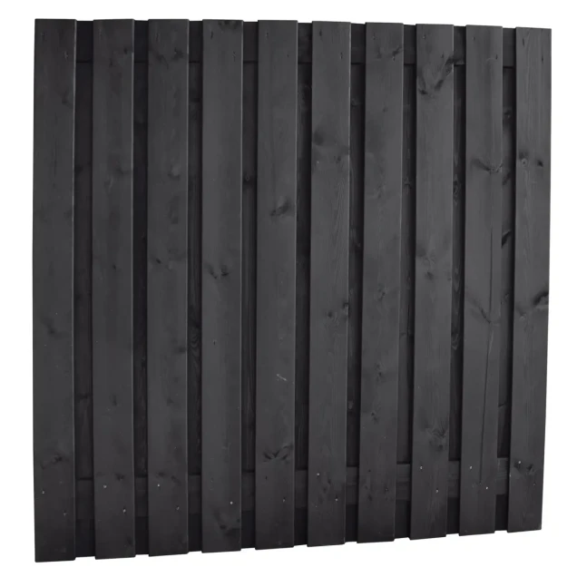 Zwart gedompeld 21 planks scherm - 180x180