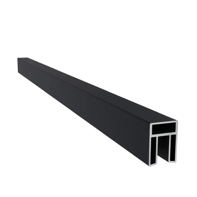 Newtechwood aluminium frameset t.b.v. triple schermplanken, zwart.