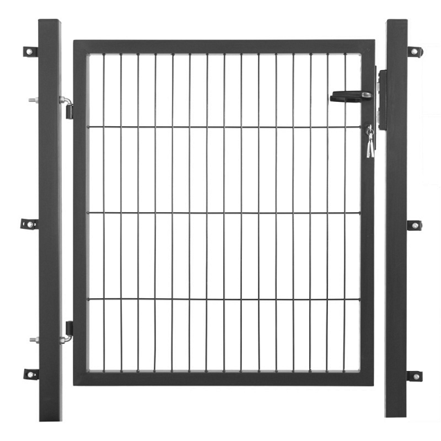 Poort compleet enkel antraciet 160x100