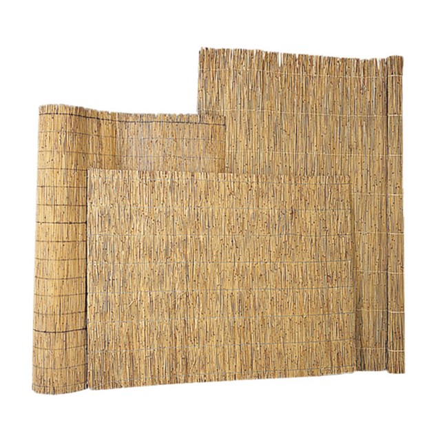 Rietmat 1,5/2 cm dik met perlondraad gebonden per 5 halmen 100x200 cm.