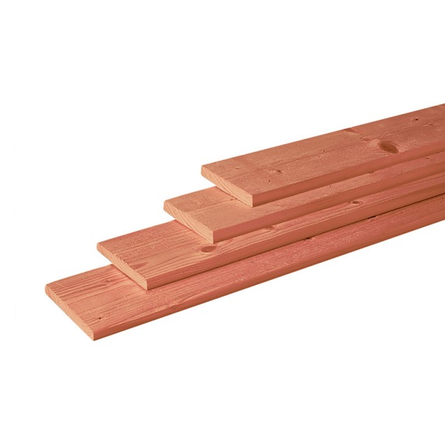 Douglas geschaafde plank 1,8x16,0x400 cm, groen geïmpregneerd.
