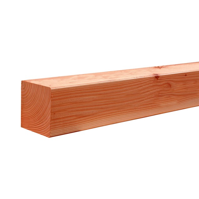 Douglas geschaafde paal 6,5x6,5x400 cm, onbehandeld.