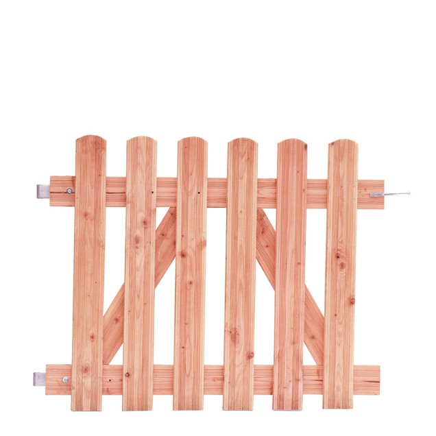 Douglas reliëf rechthekpoort 100x80 cm inclusief klinkset, onbehandeld.