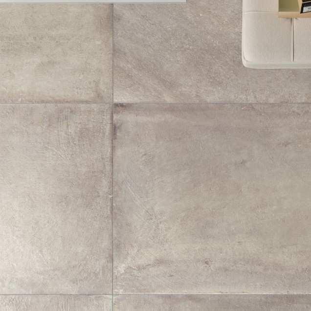 Keramische tegel Light Grey 80x80x2 cm  uitlopend