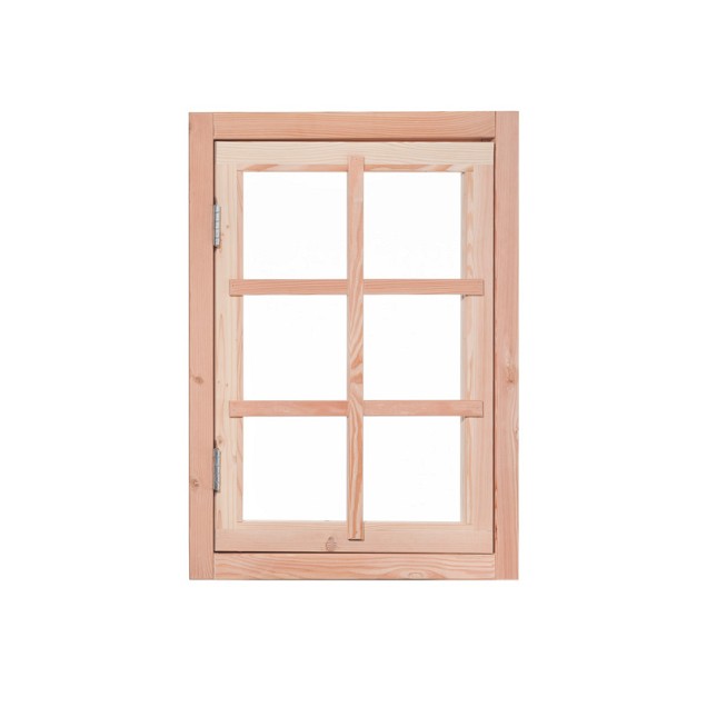 Douglas 6-ruits uitzetraam. 90x70.3 cm, onbehandeld.